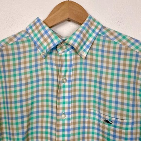 Banana Republic and Vineyard Vines Men's Button Down Plaid Slim Fit Bundle Sz: M - Picture 4 of 14